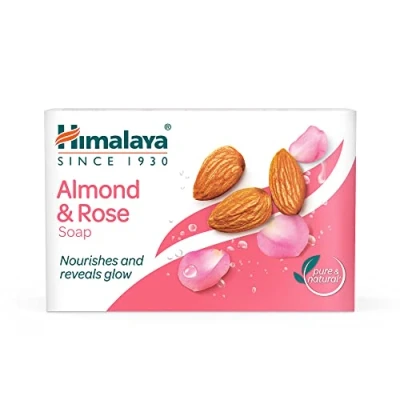 Image of Himalaya Herbals Almond and Rose Moisturizing Soap Enriched with 75g