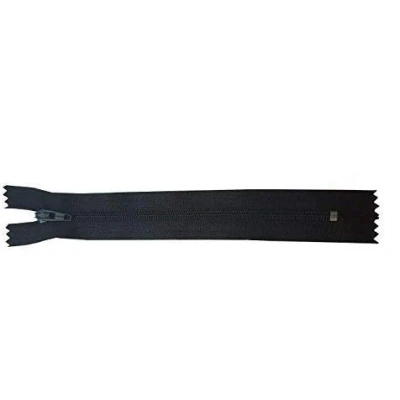 Image of Nylon Zips 5&#039;&#039; 6&#039;&#039; 7&#039;&#039; 8&#039;&#039; 9&#039;&#039; 10&#039;&#039; Assorted Colors Closed Ended Sewing. (Black, 6)