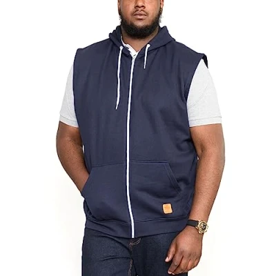 Image of Duke D555 Mens Blake Kingsize Sleeveless Zipped Gilet Hoodie Navy 5XL
