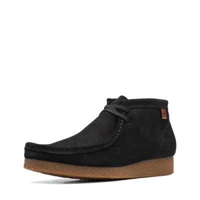 Image of Clarks Men&#039;s Shacre Chukka Boot, Black Suede, 11 UK