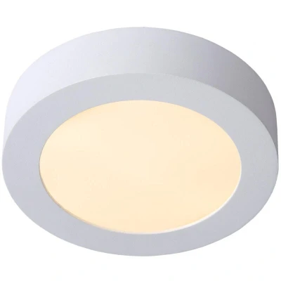 Image of Brice LED Modern Flush Ceiling Light Bathroom Ø 18cm Dim. 1x12W 3000K IP44 White