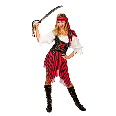 Image of Adult Womens High Seas Pirate Fancy Dress Costume Small (UK 10 12)