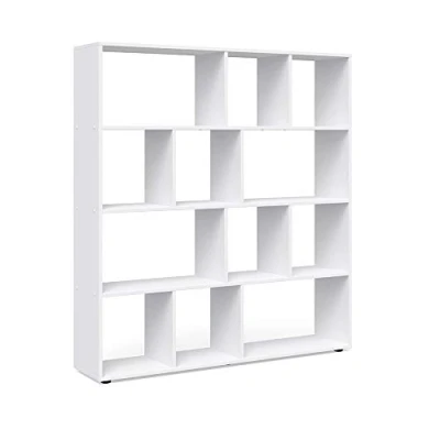 Image of Vicco Pilar room divider bookcase standing shelf office 12 compartments