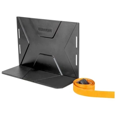 Image of WALSER luggage compartment organiser FastFix, load aid with strap, safety device holder black/orange