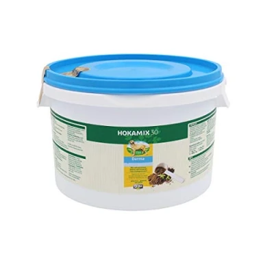 Image of GRAU the original HOKAMIX30 Derma, for skin problems, shiny fur and healthy skin, with milk thistle chlorella pack of 1 (1 x 1.5 kg), supplementary food dogs