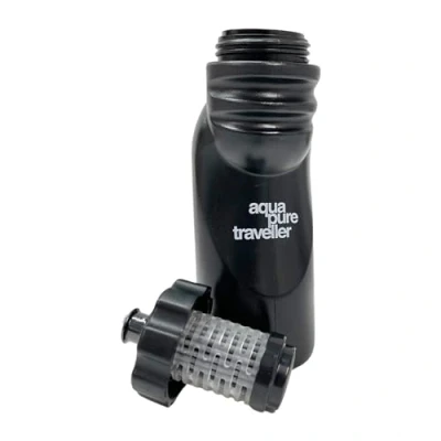 Image of Pure Hydration Aquapure Traveller Water Purifier Bottle 700ml, BPA Free, Removes Chemicals, Bacteria, Viruses and Microplastics, Ideal for Travel, Hiking, Camping, Survival Emergencies