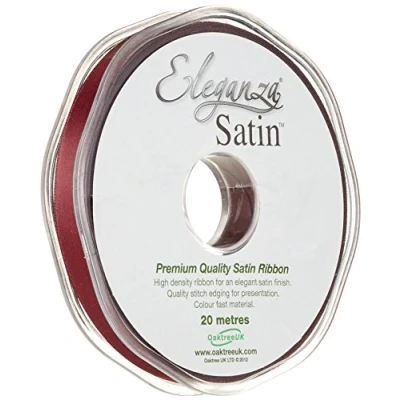 Image of OakTree Eleganza Double Faced Satin 10mm x 20m Chocolate No.58, 10 mm 20 m