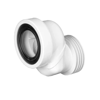 Image of McAlpine Offset WC Connector 6cm Durable ABS Construction Ideal for Misaligned Toilet Pan Installations Easy Fit Design