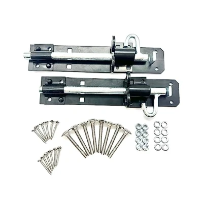 Image of X2 Brenton Padbolt Black 8&quot; (200mm) Fixings Included Slide Bolt