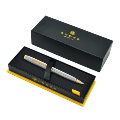 Image of Coventry Ballpoint Pen Polished Chrome with Gold Tone Appointments