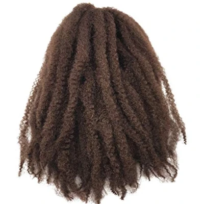 Image of Coolbers Crochet Hair Extensions, 18 Inch Afro Kinky Curly, Synthetic Hair, Marley Braids, 100g/Pack, 30