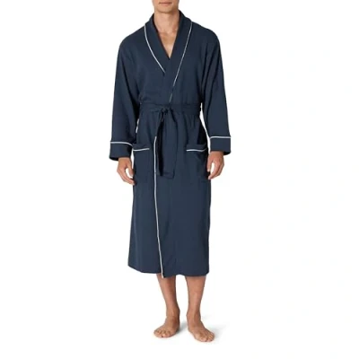 Image of Amazon Essentials Men&#039;s Lightweight Waffle Robe (Available in Big &amp; Tall), Navy, 5XL Plus
