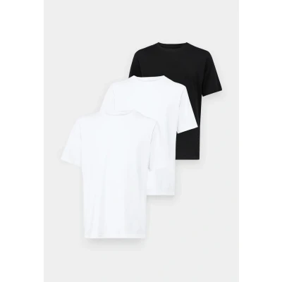 Image of Jack &amp; Jones JJE 3 pack Basic Tshirt, Men&#039;s, Size: Medium, black white