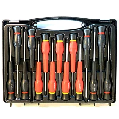 Image of 15 Pcs Telecommunication Precision Screwdriver Set Electrical Tool w/Kit Case.