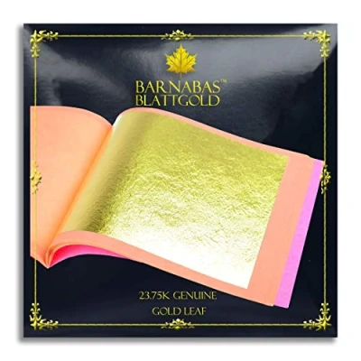Image of Barnabas Blattgold: Professional Quality Genuine Gold Leaf Sheets, 23.75k, 25 85 x mm Booklet (Loose Leaf)