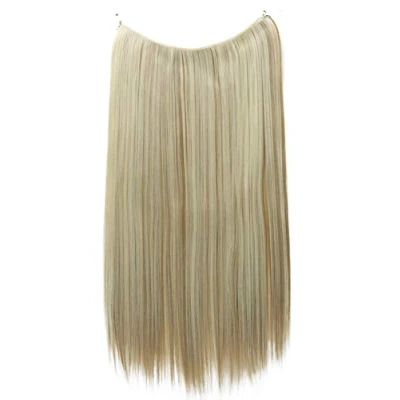Image of CAISHA 20&quot; 1 Weft Extension With Elastic Band Hair Extensions Hairpiece Straight Blond Mix E107