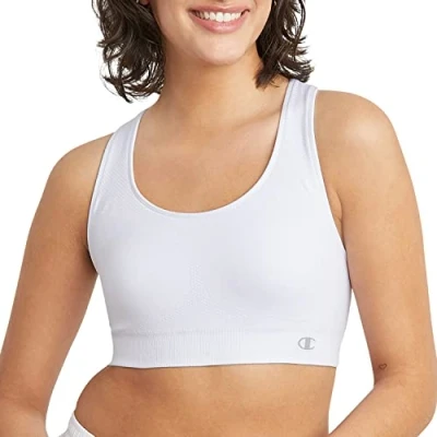 Image of Champion womens2900Freedom Seamless Racerback Sports Bra White XL