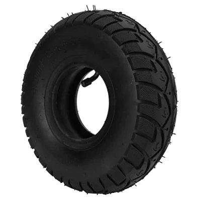 Image of fuik 4.10/3.50‑4 Inner Outer Tyre, 4.10‑3.50‑4 Tube Tire Durable with Bent Valve for Hand Trucks Lawn Mowers