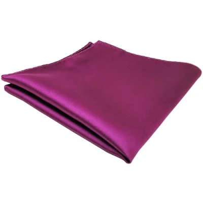 Image of TigerTie Pocket Square Plain Polyester 26 x cm, Purple Magenta Fuchsia, Einstecktuchgröße: ca. Länge Breite cm
