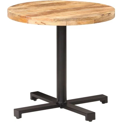 Image of vidaXL Bistro Table Round Ø80x75 cm Rough Mango Wood