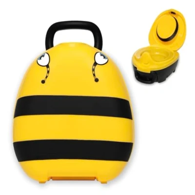 Image of My Carry Potty Bumble Bee Travel Potty, Award Winning Portable Toddler Toilet Seat for Kids to Take Everywhere