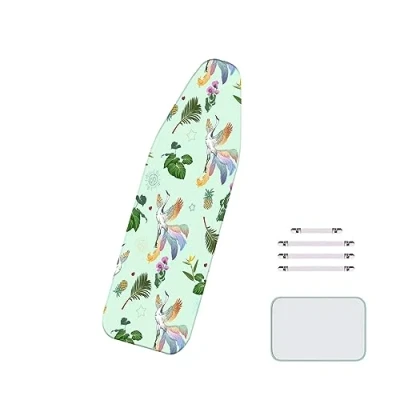 Image of BLEDD 160x60cm/XXL, ironing board cover for refurbished boards, with anti scorch mat easy ironing, extra large
