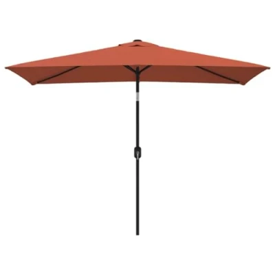 Image of vidaXL Outdoor Parasol with Metal Pole 300x200cm Terracotta Umbrella Sunshade