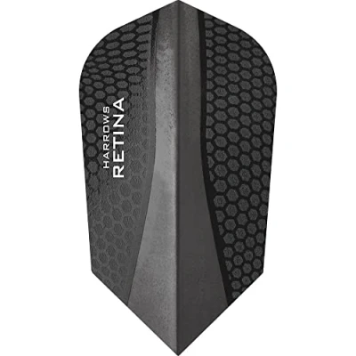 Image of Harrows Retina Dart Flights 5 Sets (15) 100 Micron Extra Strong Slim Black