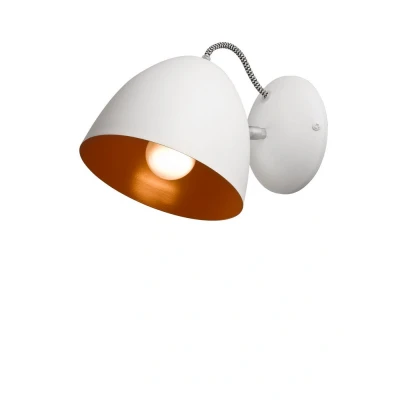 Image of Livia Dome Wall Light White, 1x E27