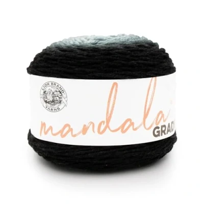 Image of Lion Brand Yarn Mandala Gradient, Multicolor for Knitting, Crochet and Crafting, Black, 1 Pack