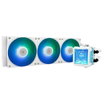 Image of Thermalright Frozen Warframe PRO 360 White ARGB AIO CPU Liquid Cooler for Desktop 2000RPM PWM Fans, with 2.73&quot; LCD Display Screen, AM4/AM5 &amp; Intel LGA1150/1151/1200/2011/1700/1851