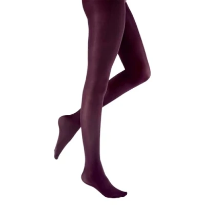 Image of Pretty Polly 60 Denier 3D Opaque Tights PNAVA4 Burgundy S M