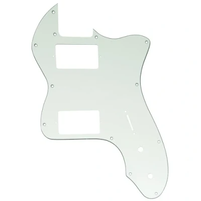 Image of Musiclily Pro 12 Holes Covered HH Guitar Pickguard For USA/Mexico Fender 72 Tele Thinline Style Electric Guitar, 3ply Aged White