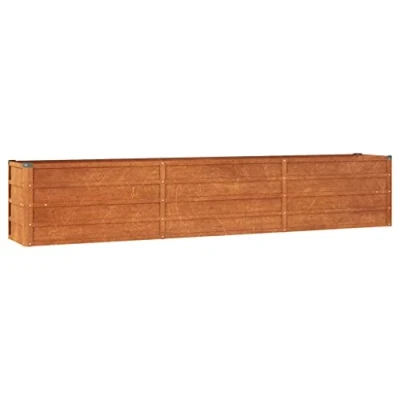 Image of vidaXL Garden Raised Bed Durable Rusty Corten Steel, Ample Planting Space, Sturdy Frame with Interior Support, Safe Edge Fold Design, Easy DIY Assembly