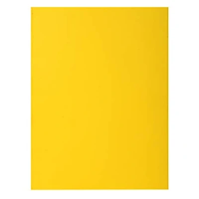 Image of Exacompta Ref 217111E Rocks Square Cut Folder 240 x 320mm in Size, Suitable for Holding A4 Documents, 210gsm Coloured Card Yellow Colour (Pack of 10)