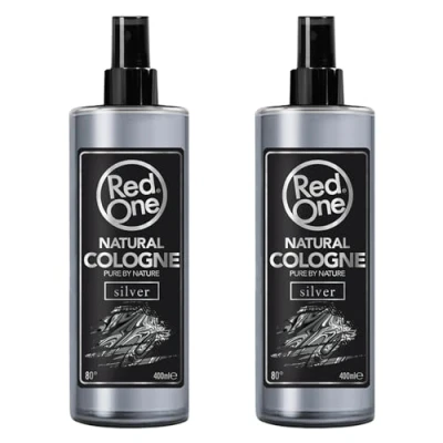 Image of Redone Aftershave Natural Barber Spray Cologne Silver 2x 400ml Long lasting fragrance Premium Grooming Product 2 PCS