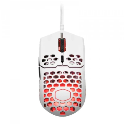 Image of Cooler Master MM711 RGB LED Lightweight 60g Wired Gaming Mouse 16000 DPI Optical Sensor, 20 Million Click Omron Switches, Smooth Glide PTFE Feet, and Ambidextrous Honeycomb Shell Matte White