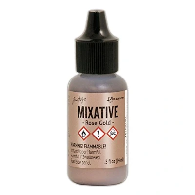 Image of Ranger Tim Holtz TAL59790 Adirondack Alcohol Ink Metallic Mixatives Rose Gold, 0.5oz