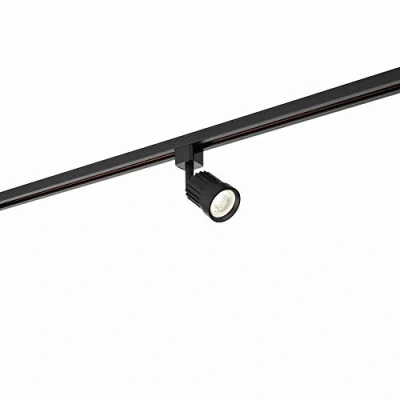 Image of PACTO Multi Directional Matt Black Mains Voltage Adjustable Spotlight Cool White 4000K LED Track Head