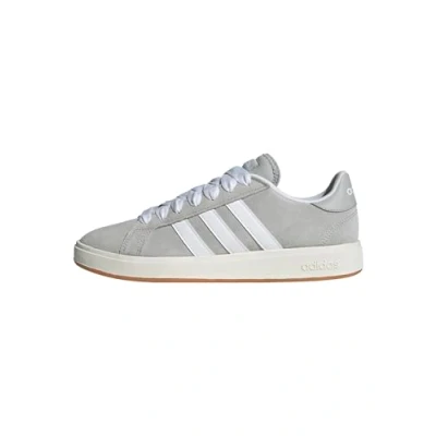 Image of adidas Men&#039;s Grand Court Base 00s Shoes, Grey Two/Cloud White/Gum, 10 UK