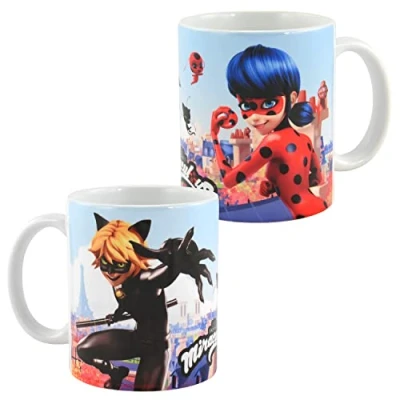 Image of Miraculous Ladybug and Cat Noir Coffee Mug Ceramic 320 ml