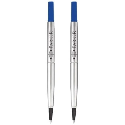 Image of Parker Rollerball Pen Original Quink Ink Refills 0.7mm Medium Point Blue Pack of 2