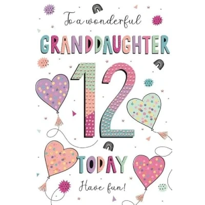 Image of For A Special Granddaughter on Your 12th birthday card 7331 CG