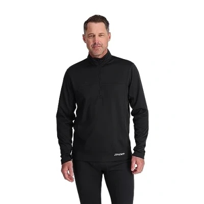 Image of Spyder Men&#039;s Charger 1/2 Zip Hiking Shirt (Pack of 1) Black