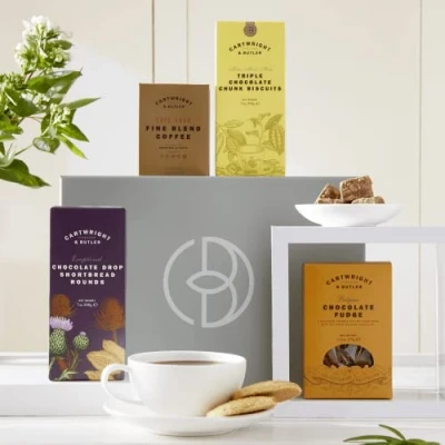 Image of Cartwright &amp; Butler Share a Treat Gift Set Food Hamper Mother&#039;s Day Luxury Confectionery Baskets Happy Birthday Anniversary Thank You Congratulations