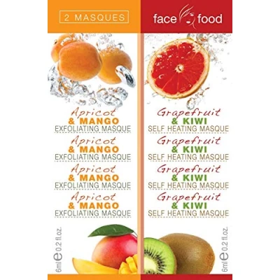 Image of 7th Heaven Face Food Apricot &amp; Mango/Grapefruit Kiwi Self Heating, 2x6ml, Off White