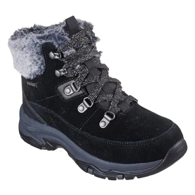 Image of Skechers TREGO SNOW WORRIES Womens Boots Black