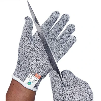 Image of LRD FAMILY Cut Resistant Gloves Level 5 Protection for Food Grade, Safety Kitchen, Garden Work and Outdoor 1 Pair EN388 Certified (Large)