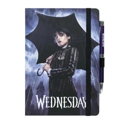 Image of Grupo Erik Wednesday Premium A5 Notebook With Projector Pen Notebooks Notepads Notepad Addams Gifts Cool