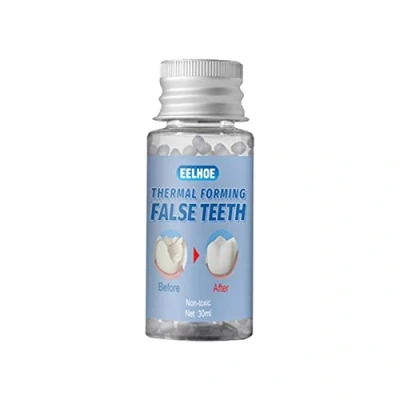 Image of Pipicat Home Dental Repair Kit For Repairing Lost Fillings And Loose Caps, Crowns Or Inlays, Temporary Tooth Beads Teeth Gel Filling Film TV Cosmetic, 30g